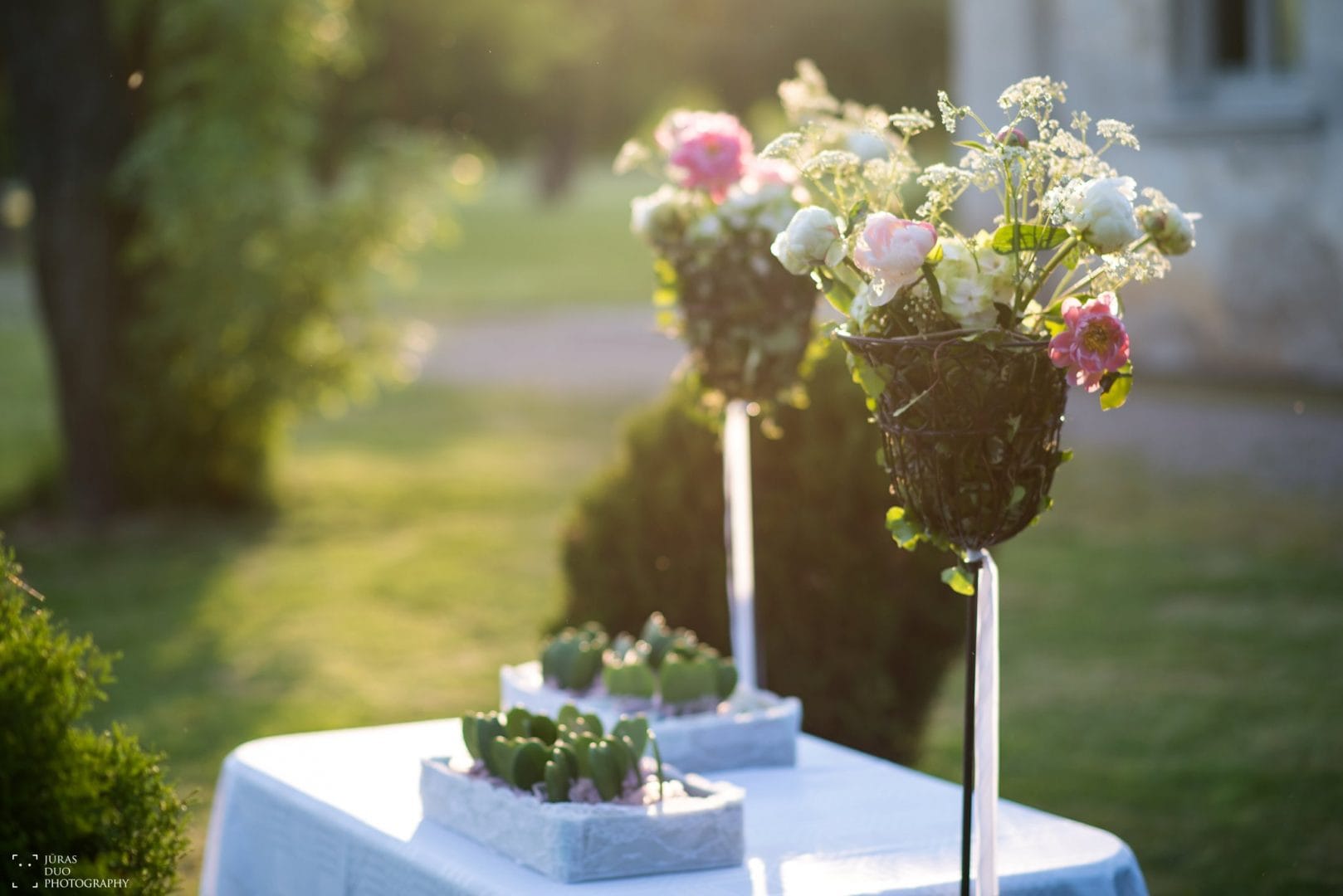 Vestuvių stalo gėlės