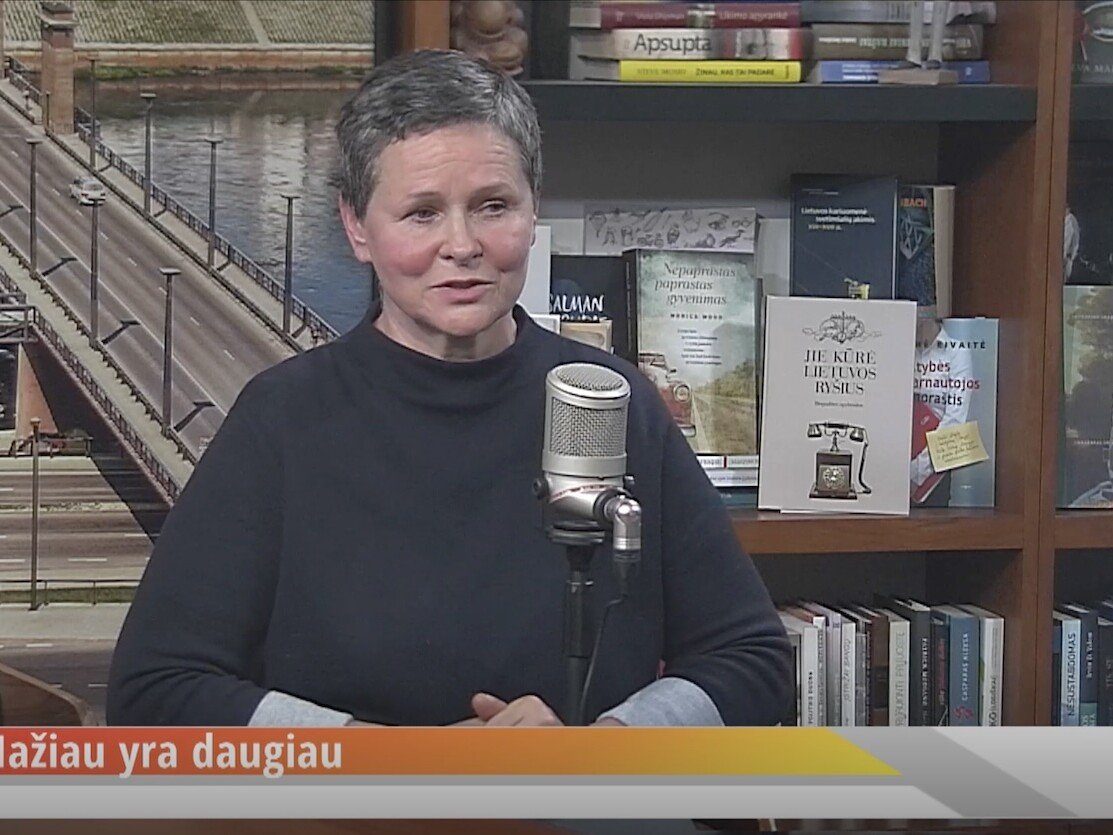 Rita Naujalienė Žinių radijo studijoje